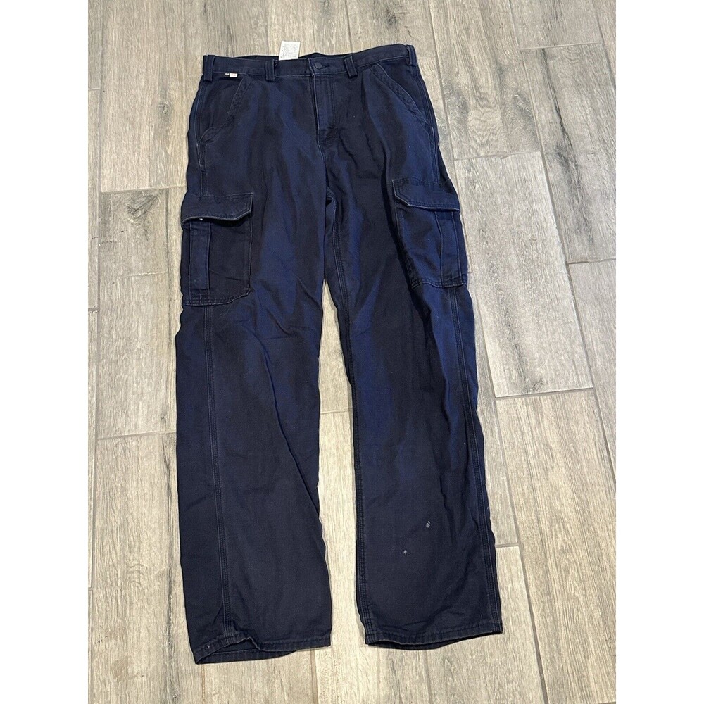 Carhartt FR Cargo Pant Mens 34x34 Blue Flame Resistant Relaxed Fit Hi-Visibility